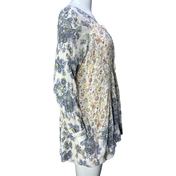 Free People Dress - White and Blue- Lucky Loosey Dress Honeysuckle Combo - Picture 4 of 16